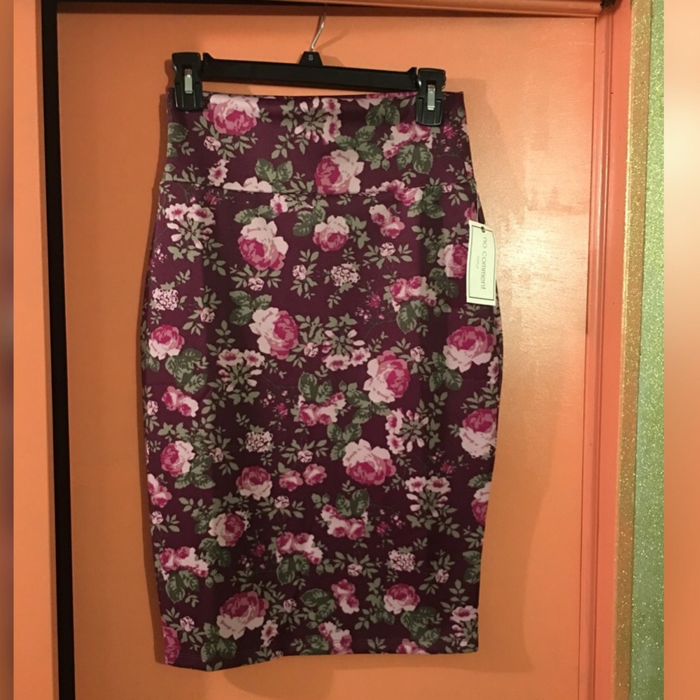 Purple Flowerful skirt.